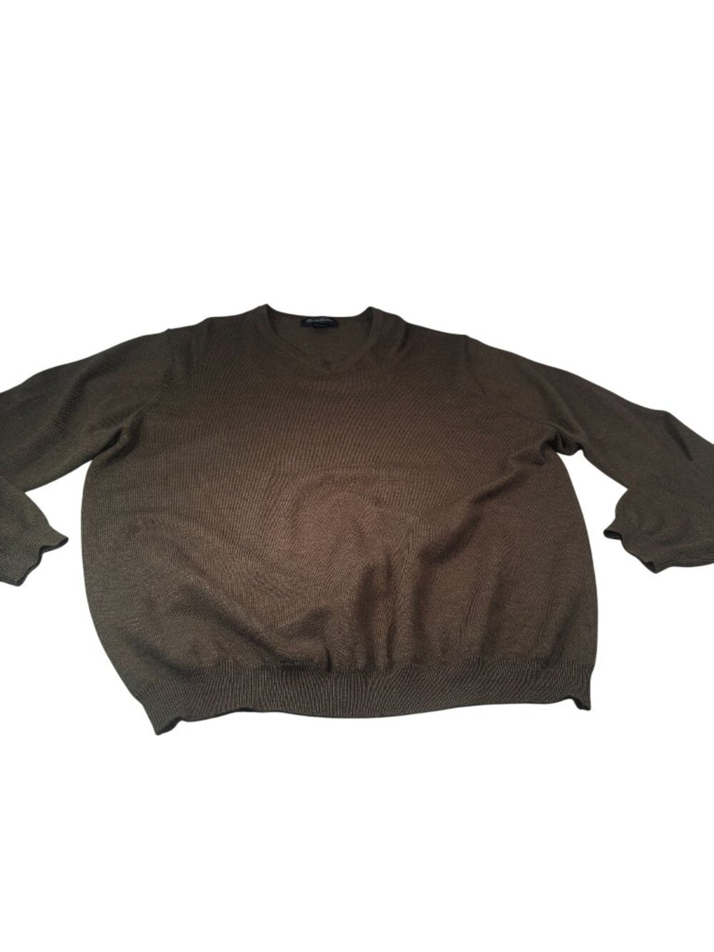 Brooks Brothers Extra Fine Italian Merino Sweater Mens V Neck Pullover Shirt